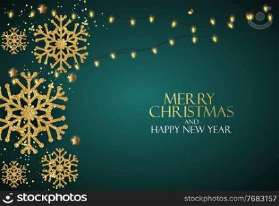 Holiday New Year and Merry Christmas Background with realistic Christmas tree. Vector Illustration EPS10. Holiday New Year and Merry Christmas Background with realistic Christmas tree. Vector Illustration