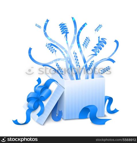 Holiday present open box isolated vector illustration