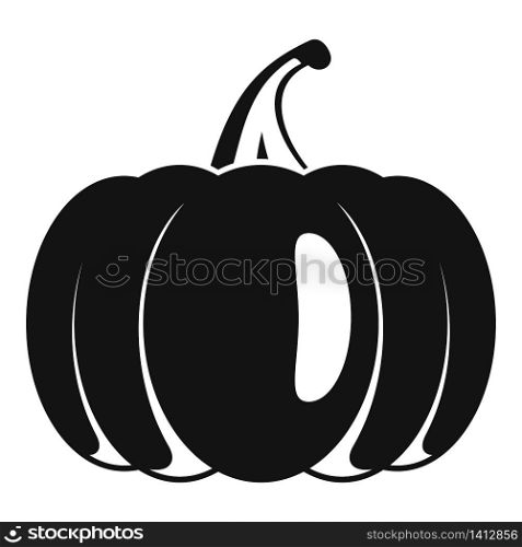 Holiday pumpkin icon. Simple illustration of holiday pumpkin vector icon for web design isolated on white background. Holiday pumpkin icon, simple style
