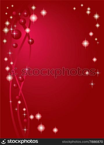 Holiday Red decorative background with stars vector illustration EPS-8