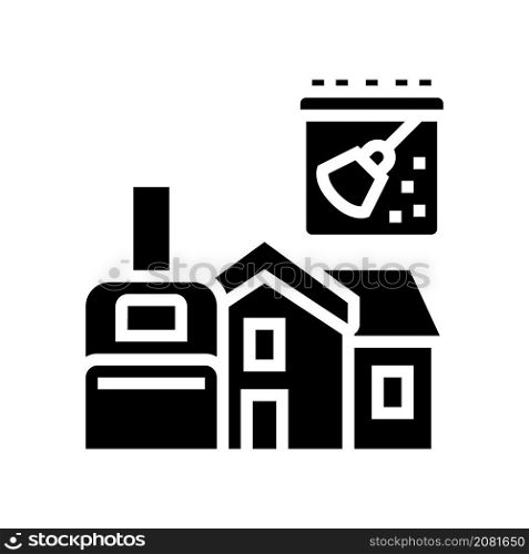holiday rental cleaning glyph icon vector. holiday rental cleaning sign. isolated contour symbol black illustration. holiday rental cleaning glyph icon vector illustration