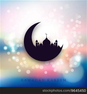 Holiday shiny ramadan kareem label lettering Vector Image