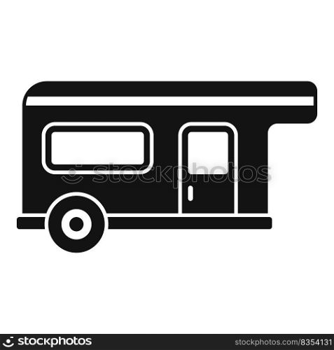 Holiday trailer icon simple vector. Car c&er. Auto bus van. Holiday trailer icon simple vector. Car c&er