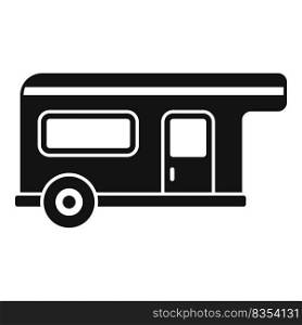 Holiday trailer icon simple vector. Car c&er. Auto bus van. Holiday trailer icon simple vector. Car c&er
