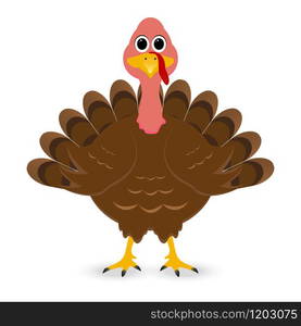 Holiday turkey on Thanksgiving Day.Postcard on Thanksgiving Day, vector illustration. Holiday turkey on Thanksgiving Day