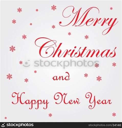 Holiday Vector Lettering, Merry Christmas, red grunge