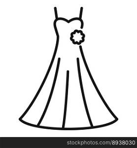 Holiday wedding dress icon outline vector. Marriage bridal. Shower skirt. Holiday wedding dress icon outline vector. Marriage bridal