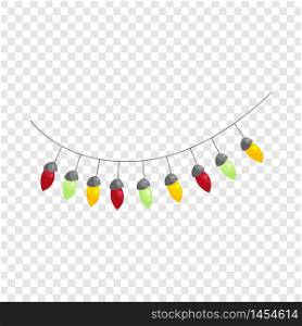 Holidays garland icon in cartoon style isolated on background for any web design. Holidays garland icon, cartoon style