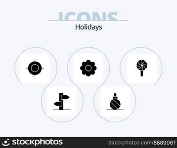 Holidays Glyph Icon Pack 5 Icon Design. holiday. christmas. holiday. romantic. flower