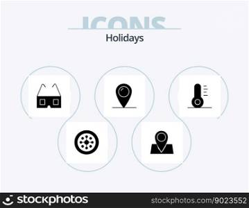 Holidays Glyph Icon Pack 5 Icon Design. . location. holiday