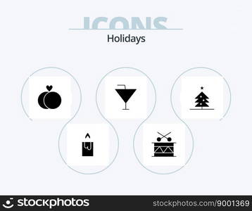 Holidays Glyph Icon Pack 5 Icon Design. . star. wedding. christmas. party