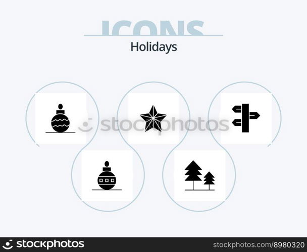 Holidays Glyph Icon Pack 5 Icon Design. vacation. holiday. toy. christmas. holiday