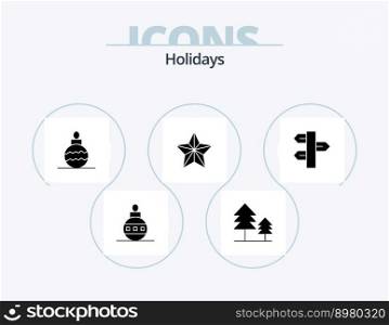 Holidays Glyph Icon Pack 5 Icon Design. vacation. holiday. toy. christmas. holiday