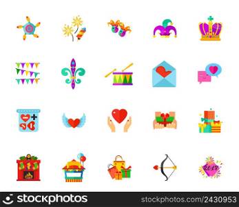 Holidays icon set. Can be used for topics like Valentines day, celebration, gift, event