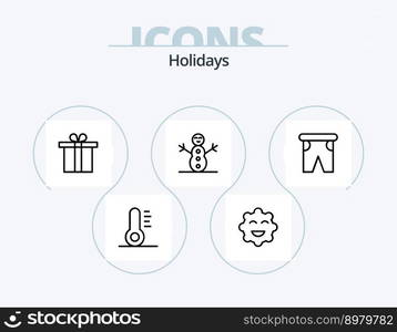 Holidays Line Icon Pack 5 Icon Design. . winter. location. holiday. snowflake