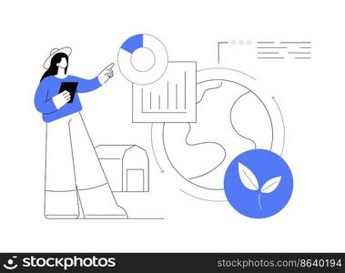 Holistic management abstract concept vector illustration. Domestic livestock herds strategy, ecosystem function improvement, biodiversity building, land manager abstract metaphor.. Holistic management abstract concept vector illustration.