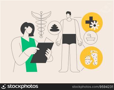 Holistic medicine abstract concept vector illustration. Alternative natural medicine, holistic mental therapy, whole body treatment, health practice, disease, integrative doctor abstract metaphor.. Holistic medicine abstract concept vector illustration.