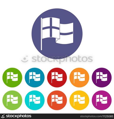 Holland flag icons color set vector for any web design on white background. Holland flag icons set vector color