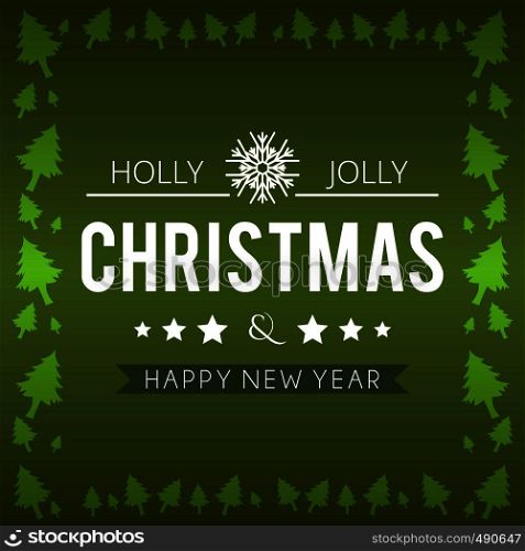 Holly Jolly Christmas and happy new year background. Vector EPS10 Abstract Template background