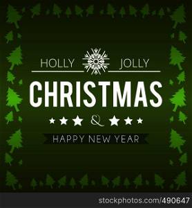Holly Jolly Christmas and happy new year background. Vector EPS10 Abstract Template background