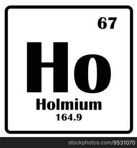 Holmium element icon vector illustration symbol template