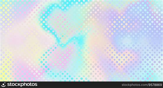 Hologram iridescent texture background, holographic foil with color gradient. Vector holographic rainbow of abstract colors blend mesh pattern