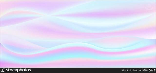 Hologram texture background. Rainbow iridescent foil. Premium quality vector design.