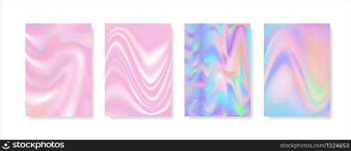 Holographic and pink rose creative foil backdrop. Abstract wallpaper background. Premium quality. Modern vector design.