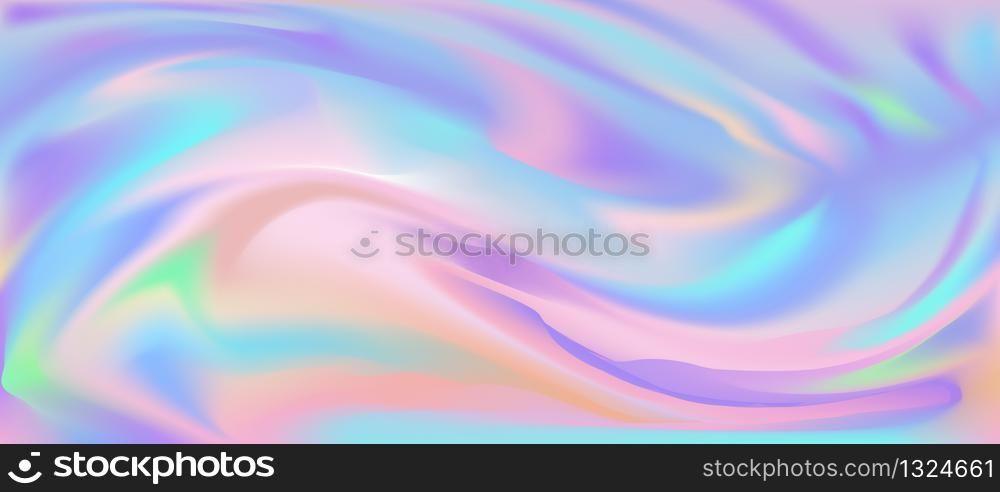 Holographic creative foil backdrop. Abstract wallpaper background. Hologram texture. Premium quality. Modern vector design.