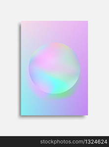 Holographic creative poster. Abstract wallpaper background. Hologram texture. Premium quality. Modern vector design.