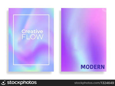 Holographic creative poster. Abstract wallpaper background. Hologram texture. Premium quality. Modern vector design.