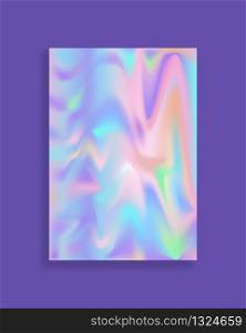 Holographic creative poster. Abstract wallpaper background. Hologram texture. Premium quality. Modern vector design.