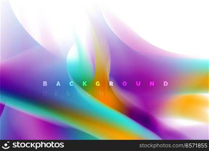 Holographic paint explosion design, fluid colors flow, colorful storm. Liquid mixing colours motion concept, trendy abstract background layout template for business presentation, app wallpaper banner, poster or wallpaper. Holographic paint explosion design, fluid colors flow, colorful storm. Liquid mixing colours motion concept, trendy abstract background layout template for business presentation, app wallpaper banner, poster or wallpaper. Vector illustration