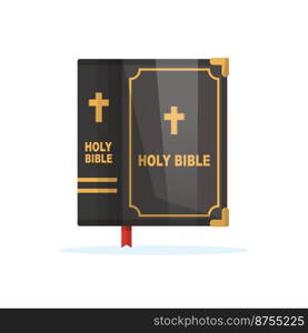 Holy bible book. Front view. The word of God