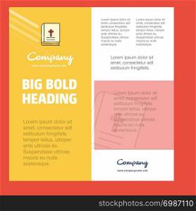 Holy Bible Business Company Poster Template. with place for text and images. vector background