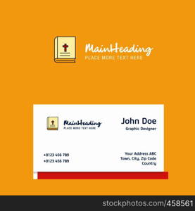 Holy Bible logo Design with business card template. Elegant corporate identity. - Vector