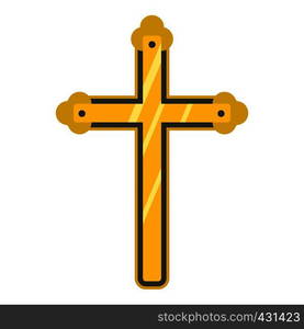 Holy cross icon flat isolated on white background vector illustration. Holy cross icon isolated