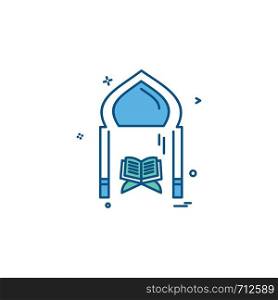 Holy Quran icon design vector