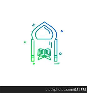 Holy Quran icon design vector