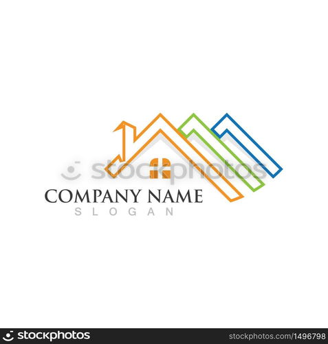 Home and building logo and symbol vector