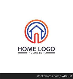 Home and house logo design vetor, logo , architecture and building, design property , stay at home estate Business logo, Construction Graphic, icon home logo