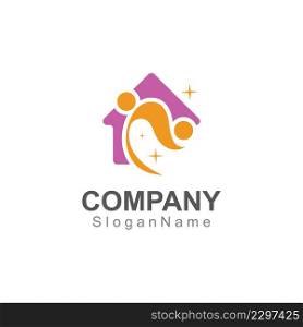 Home and people Logo design inspiration image Template Design Vector