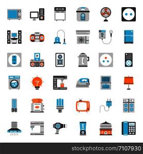 home appliances , pixel perfect flat icon, isolated on white background