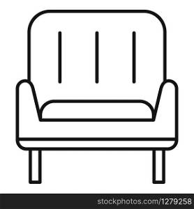 Home armchair icon. Outline home armchair vector icon for web design isolated on white background. Home armchair icon, outline style
