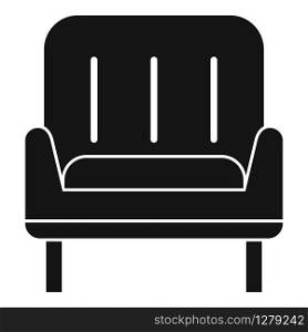 Home armchair icon. Simple illustration of home armchair vector icon for web design isolated on white background. Home armchair icon, simple style