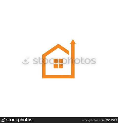 home arrow logo vector icon illustration design 