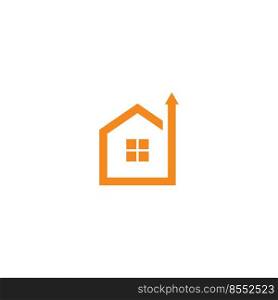 home arrow logo vector icon illustration design 