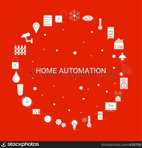 Home Automation Icon Set. Infographic Vector Template