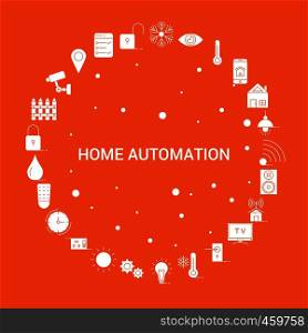Home Automation Icon Set. Infographic Vector Template