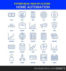 Home Automation Icons - Futuro Blue 25 Icon pack